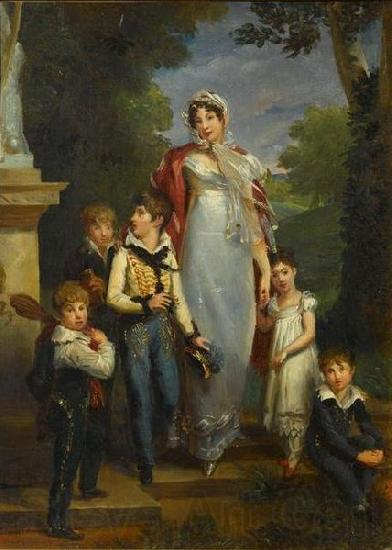 Francois Pascal Simon Gerard Portrait de la marechale Lannes et ses enfants